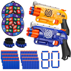 BBnote orange 2-pack blaster guns with safe foam darts for kids