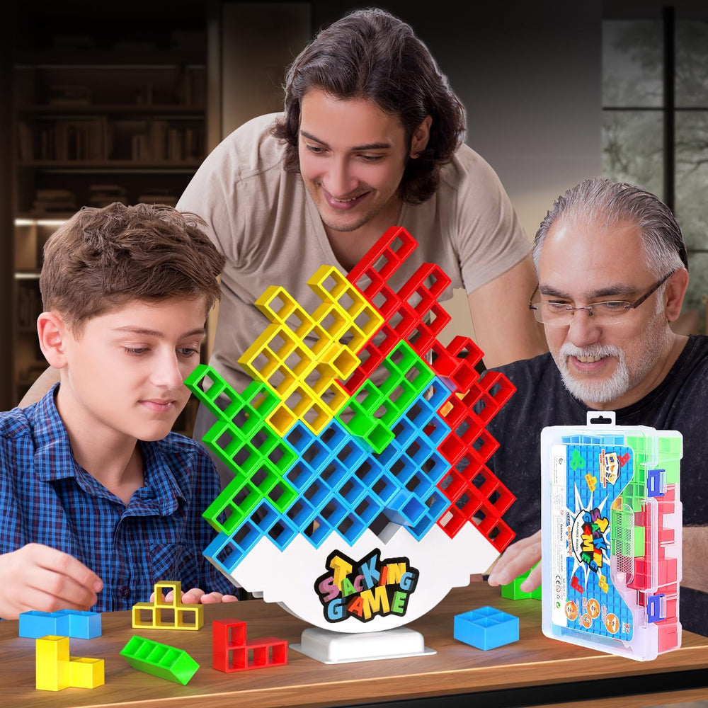 BBnote 48pcs stack game blocks ready for balancing challenge with friends