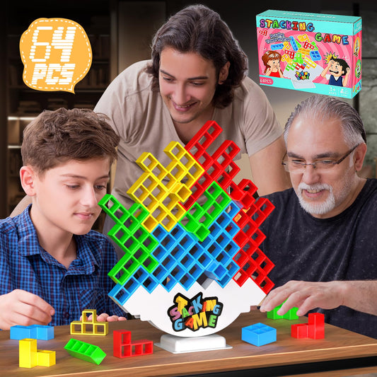 BBnote 64PCS Stack Game base provides stable support for taller towers.