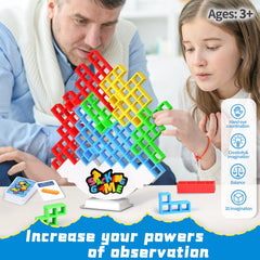 BBnote 64PCS Stack Game family-play showcases shared moments.