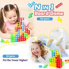 BBnote 64PCS Stack Game tower-assembly captures balanced, fun strategy.
