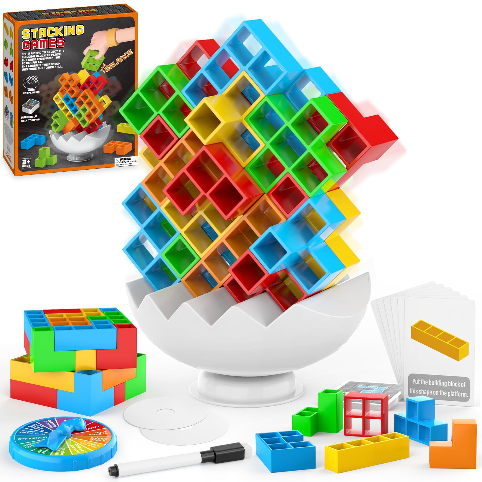 BBnote 70-piece stack blocks for quick, engaging family playtime.
