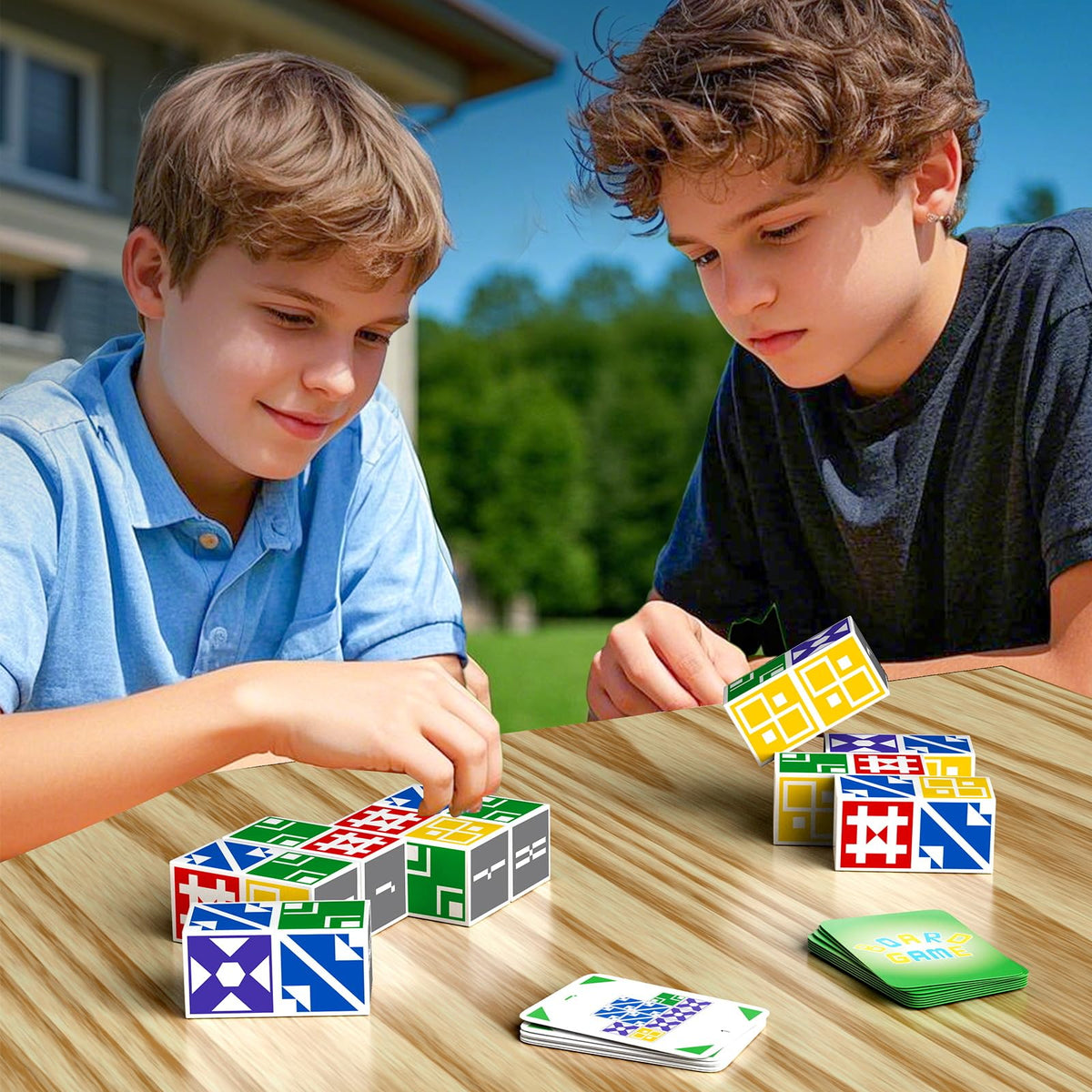 BBnote matching puzzle game blocks with bright colors to boost pattern recognition.