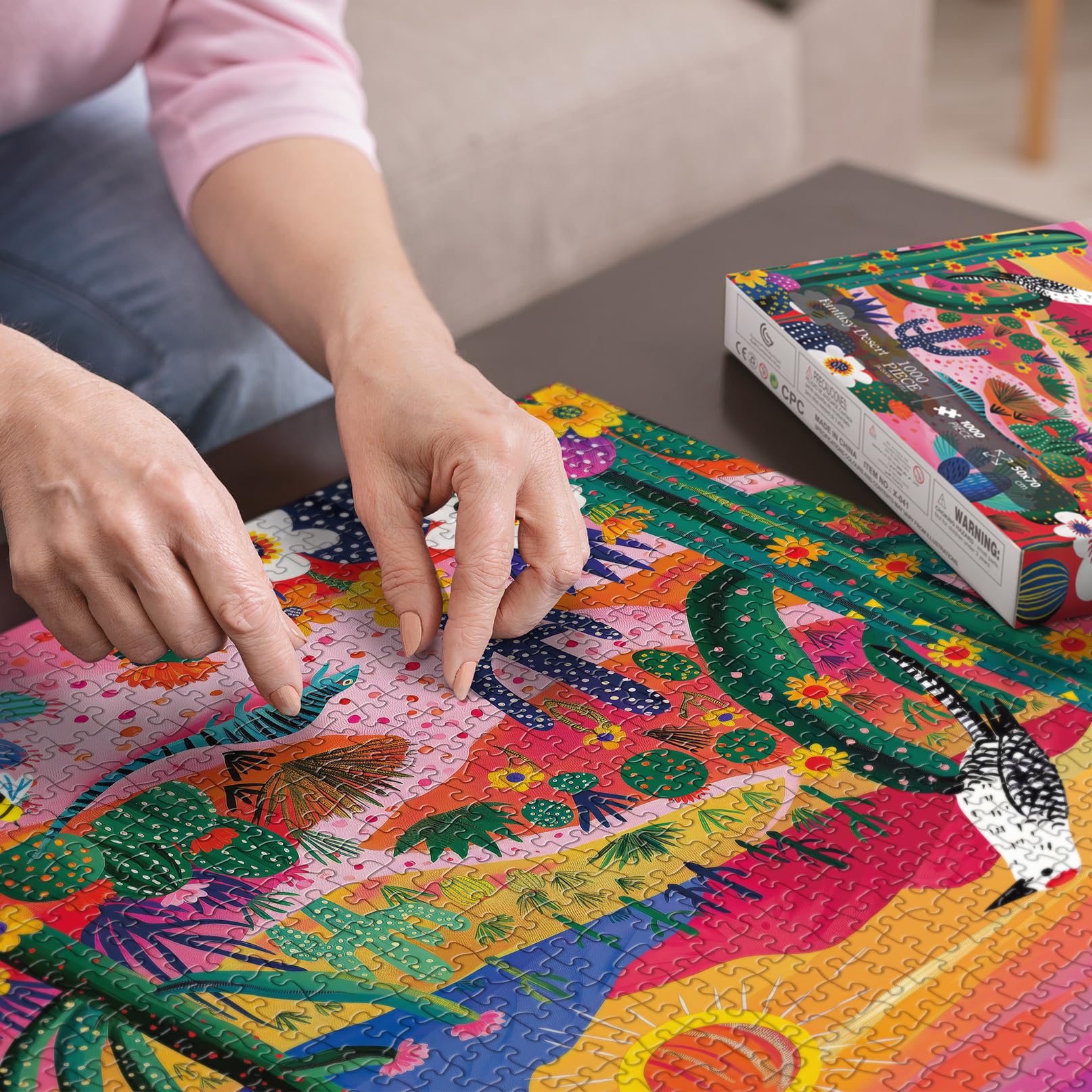 BBOLDIN 1000-piece puzzle with precise cuts supports satisfying piece fit and smoother assembly.