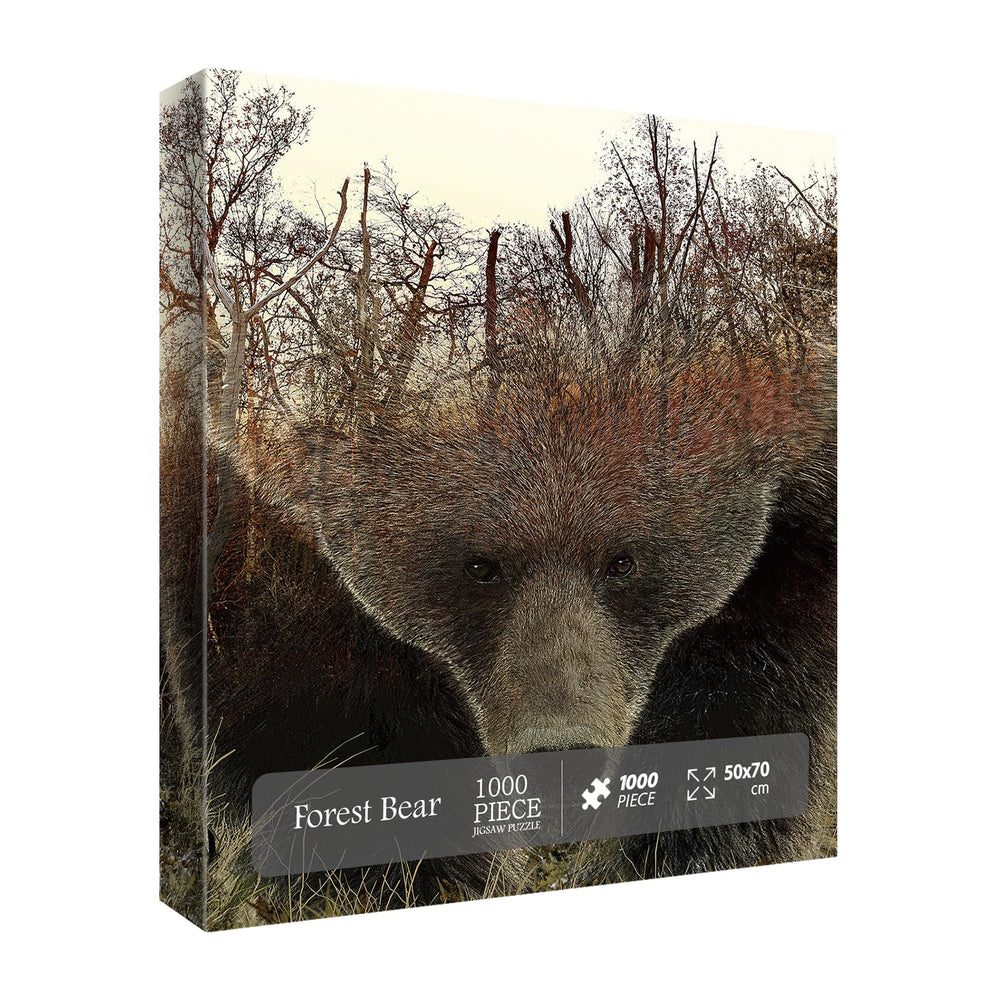 BBOLDIN Animal Bear 1000-piece close-up of shaggy fur highlights rich colors.