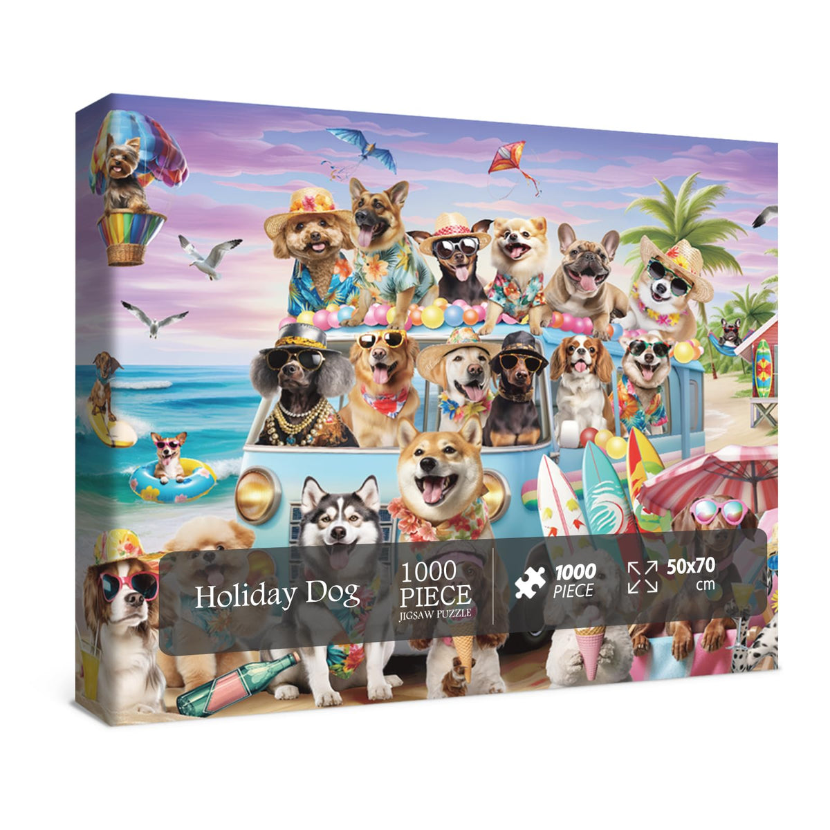 BBOLDIN Beach Dogs puzzle box ready for a relaxing family game night.