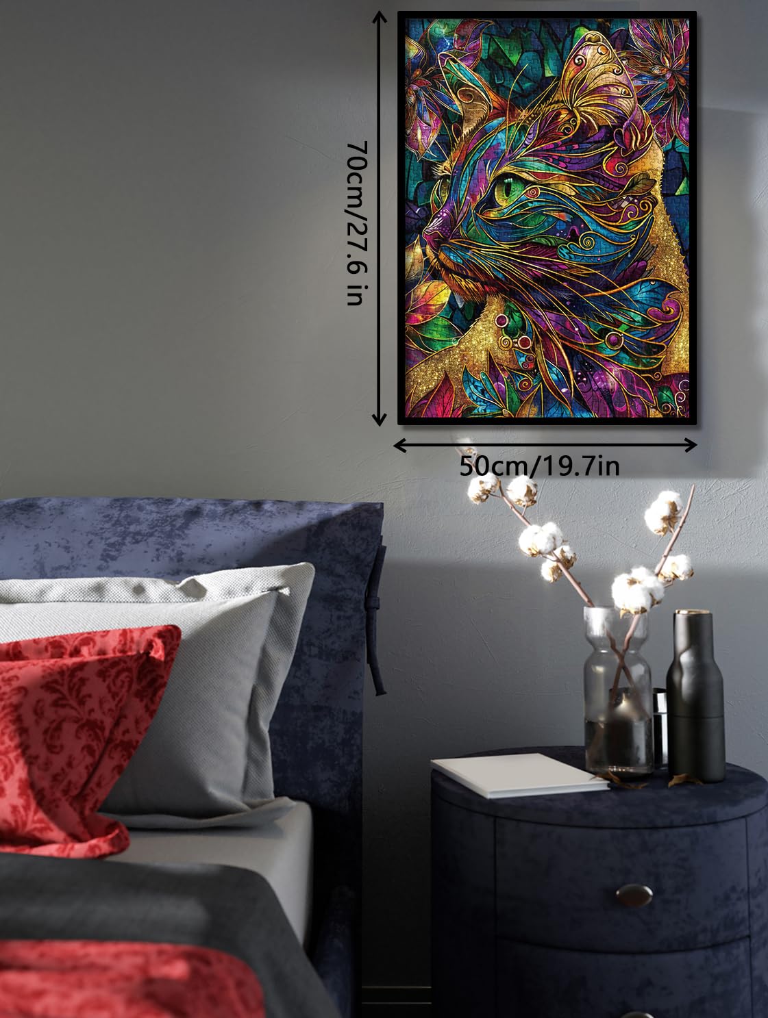 BBOLDIN Colorful Cats Puzzle rainbow color scheme evokes playful whimsy.