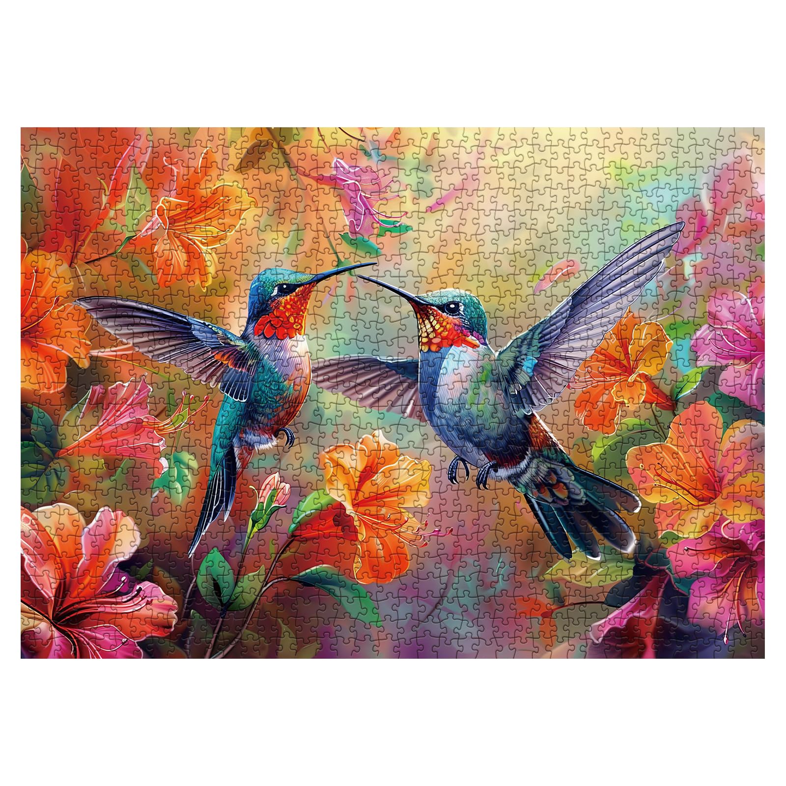 BBOLDIN Hummingbird Symphony puzzle scene with vibrant colors for engaging play.
