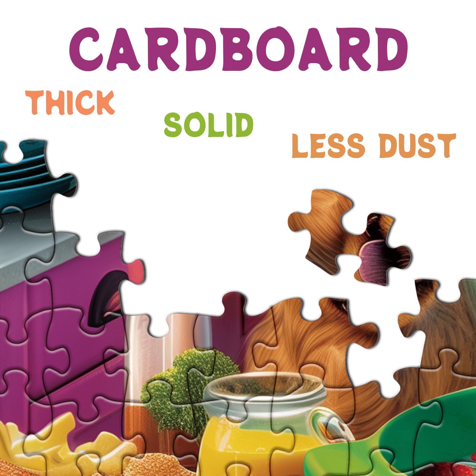 BBOLDIN 1000-piece puzzle pieces close-up show precise interlocking.