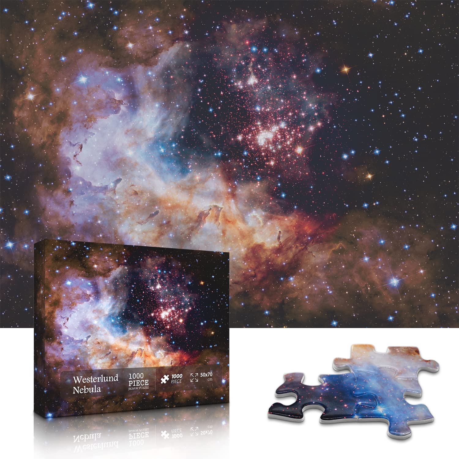 BBOLDIN Space Puzzle nebula colors rich purples and blues evoke distant galaxies