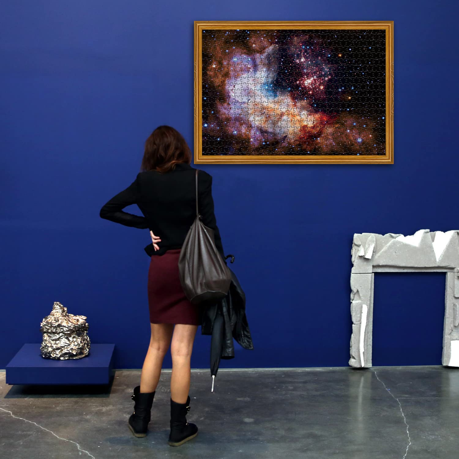 BBOLDIN Space Puzzle poster ready-to-frame artwork enhances room decor after completion