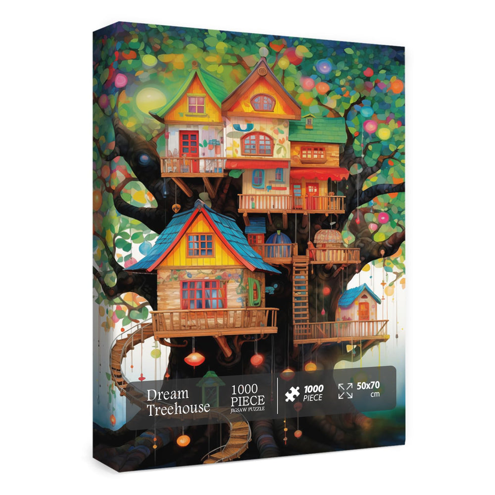 BBOLDIN Tree House Art Puzzle poster included for reference and display