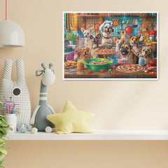 BBOLDIN Vibrant dining room setting inspires cozy puzzle sessions with friends.