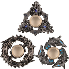 BBTO dragon fidget spinner, top view, stylish tactile focus aid
