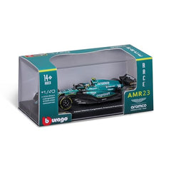 BBURAGO 1:43 Aston Martin AMR23 packaging suitable for safe storage
