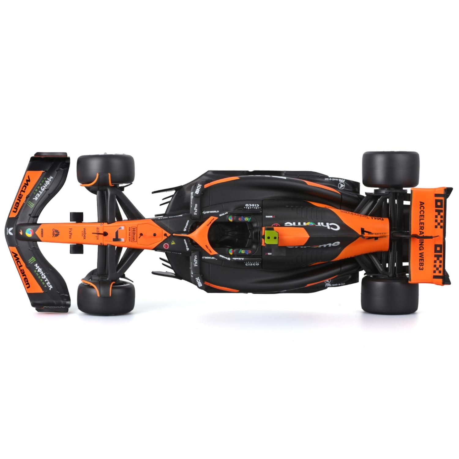 Bburago McLaren MCL38 1:24 cockpit interior detail
