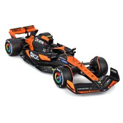 Bburago McLaren MCL38 1:24 rear view highlighting branding