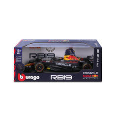 Bburago RB19 wheel and suspension details enhance on-shelf realism.