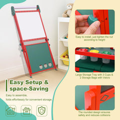 BBV Kids Easel wooden tray keeps paints and brushes within reach