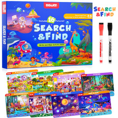 BBWOO search and find activity mats for kids on the go, a screen-free travel companion.