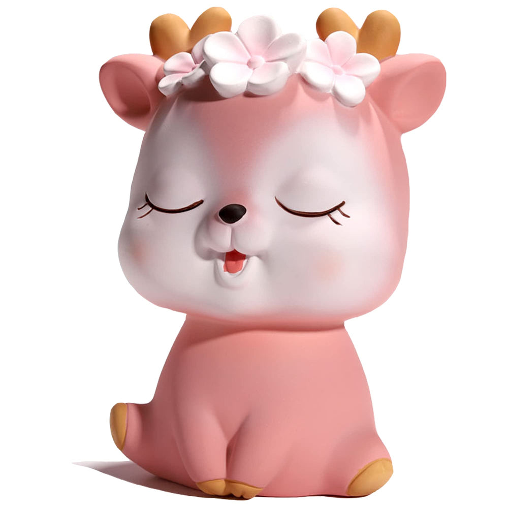 BCIULASL piggy bank with a pink deer design, durable for kids' savings.