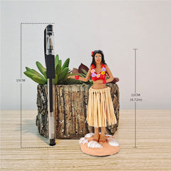 BCSmyer hula doll on car dashboard brightens commutes with playful charm