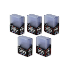BCW 138pt thick topload holder pack 50 front view, bulk protection for memorabilia.