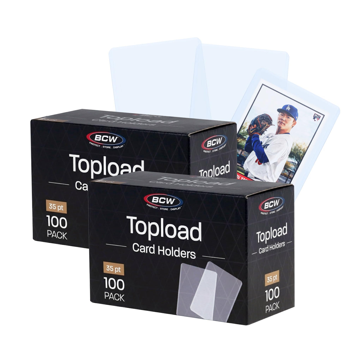 BCW 3x4 top load card holder clear front for easy viewing and protection