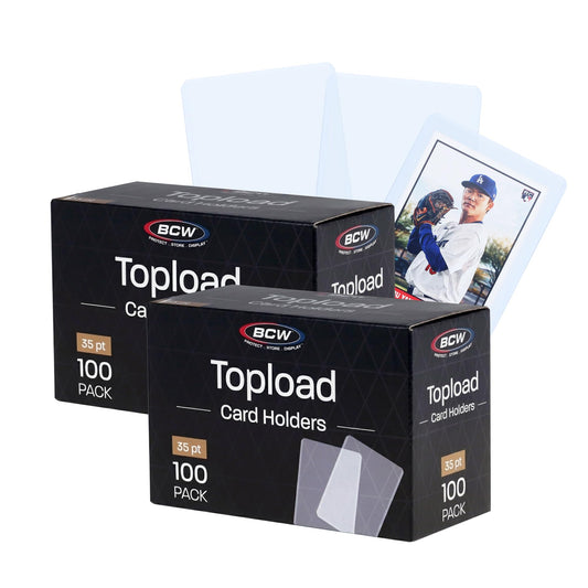 BCW 3x4 top load card holder clear front for easy viewing and protection