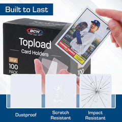 BCW 3x4 toploader helps storage and display of card collections safely.