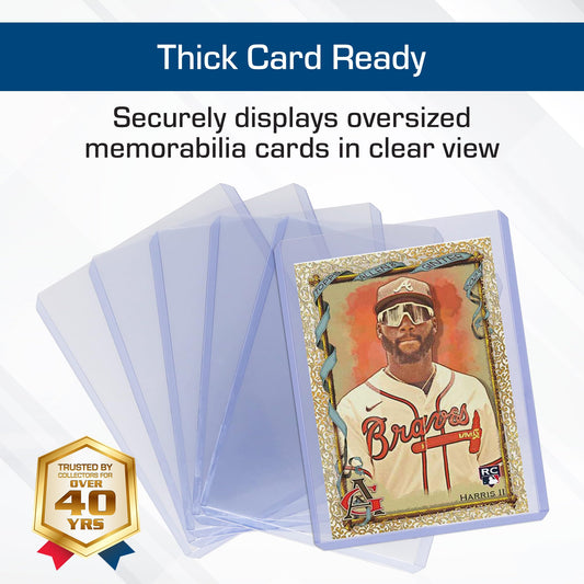 BCW 59PT thick toploader side view highlights rugged edge protection for memorabilia