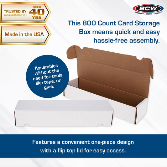 BCW 800ct box open for assembly and organizing MTG and Pokemon cards