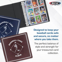 BCW Baseball 3\" Album blue interior supports organized pages and easy access.