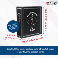BCW durable binding keeps cards well protected over time.