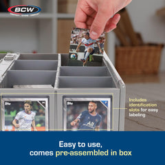 Rows with partitions in BCW card bin enable flexible organization