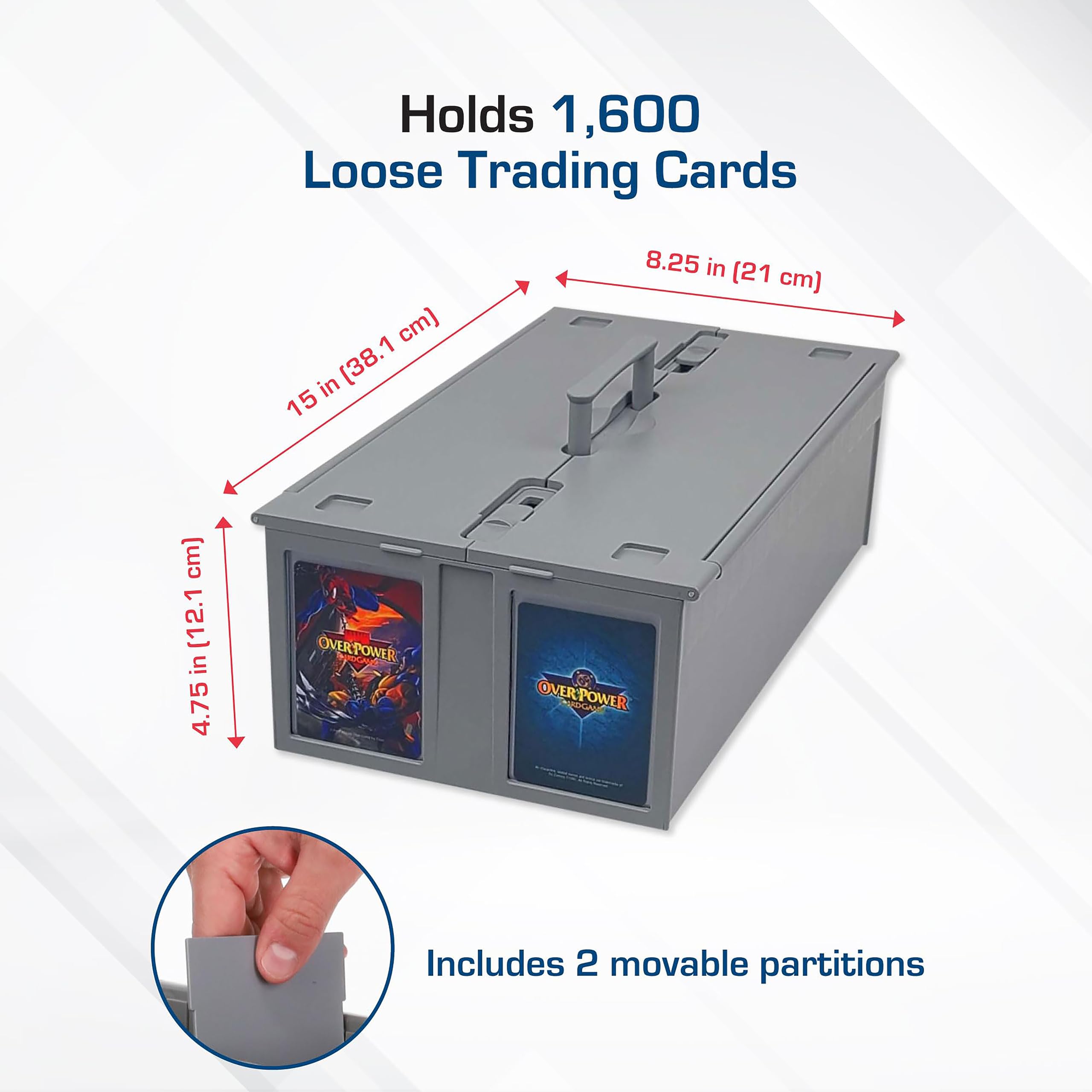 Interior BCW bin with partitions for customized sorting
