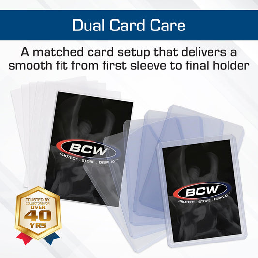 BCW crystal-clear Pokemon sleeves showcase vivid art while staying acid-free.