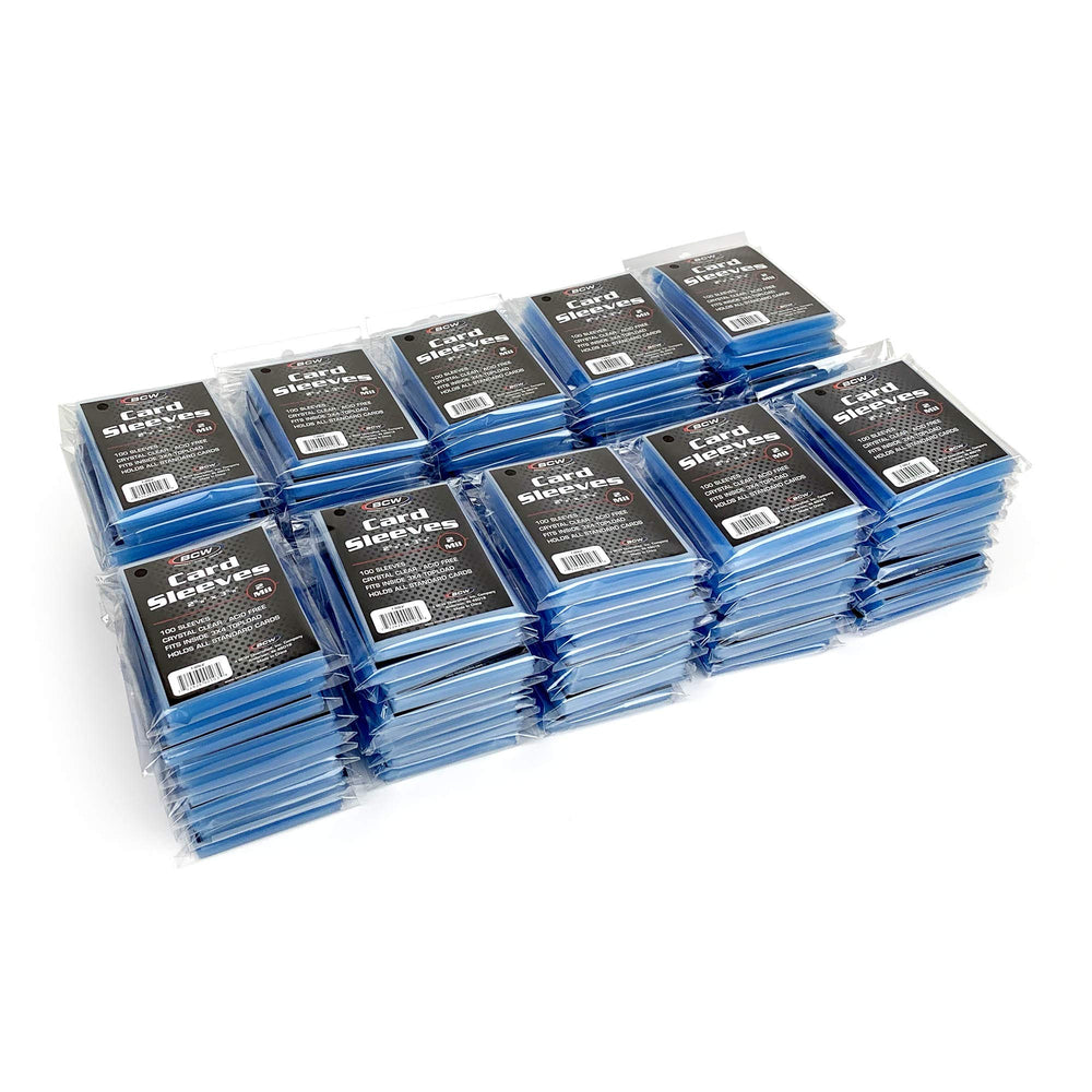 BCW hockey card sleeve guards edges and keeps cards visible.