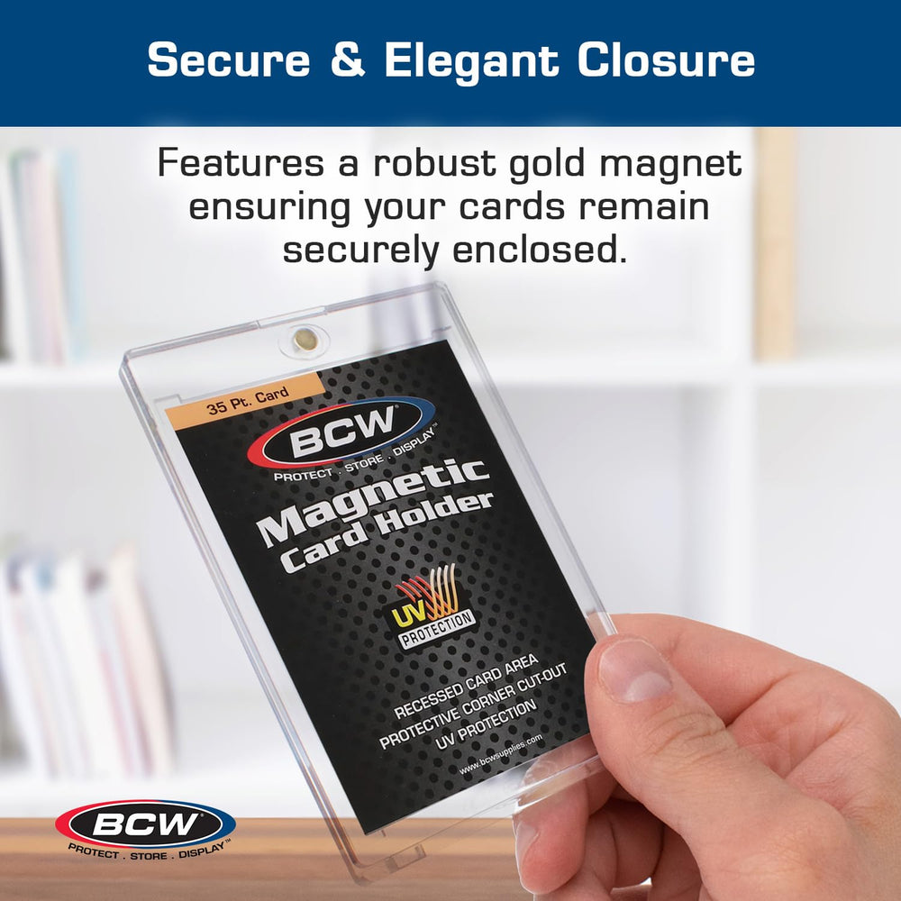 BCW holder features arrowhead corners protecting card edges