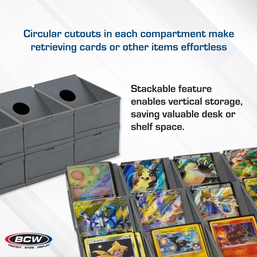 BCW modular sorting tray cell size highlights precise internal measurements
