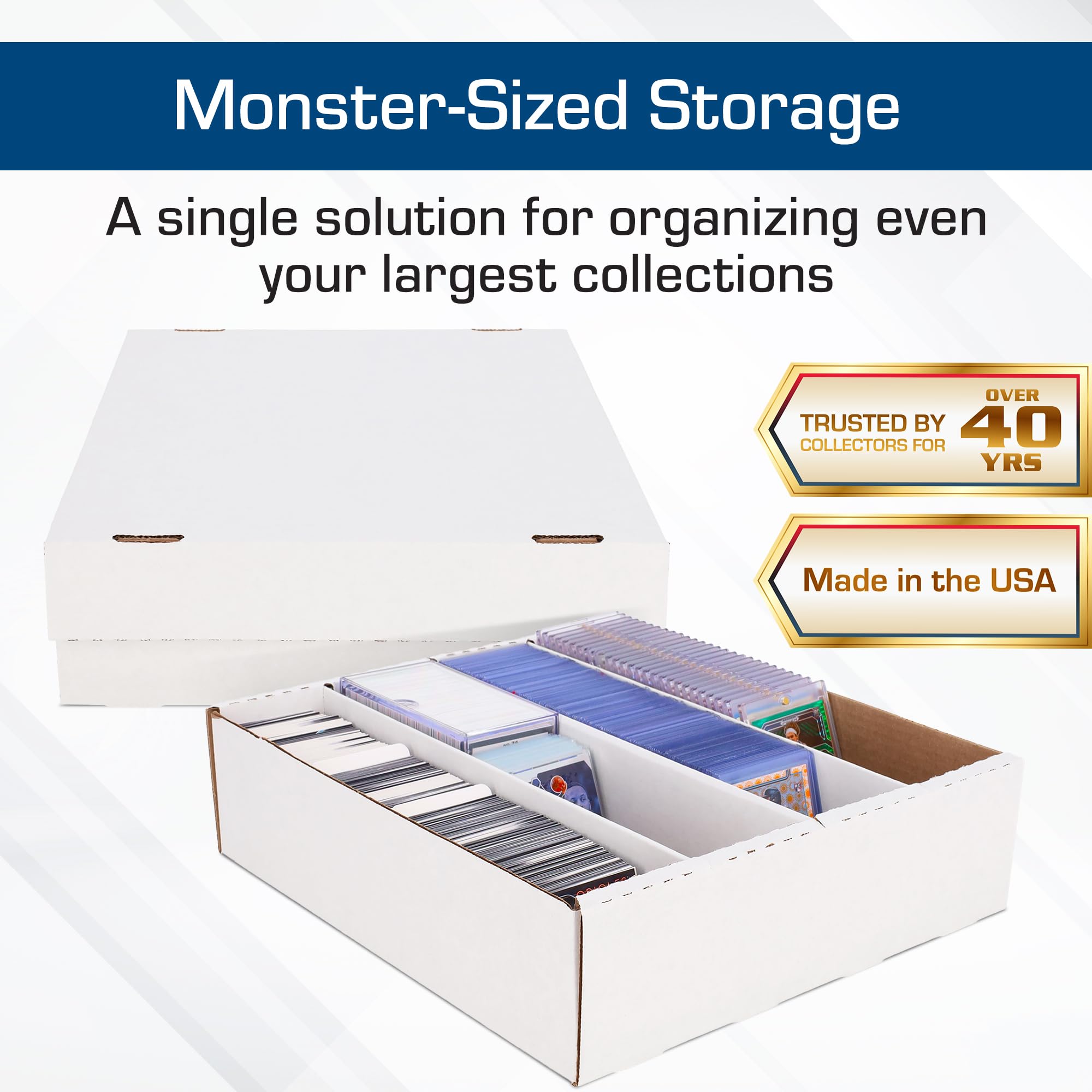 BCW Monster Box holds up to 3,200 standard cards for bulk storage