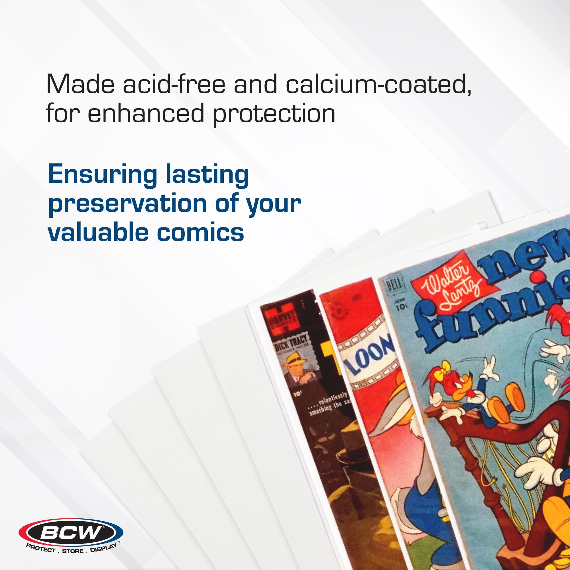 BCW packaging showcase, ideal for collectors organizing shelves.