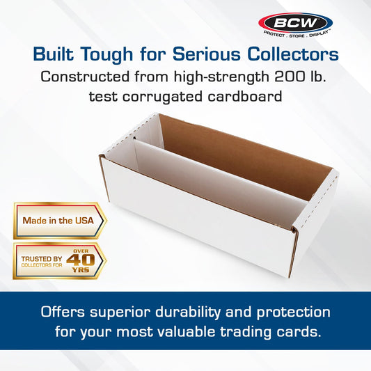 BCW Shoe Storage Card Box exterior dimensions show compact footprint for space planning.