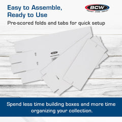 BCW Shoe Storage Card Box compatible with tall dividers for customized sorting.