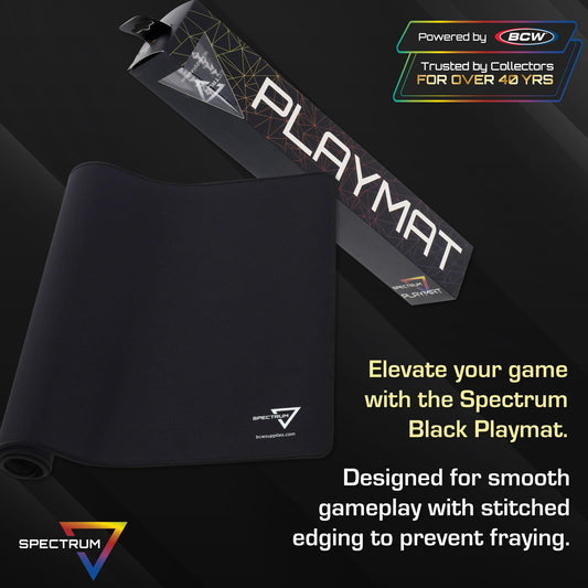 BCW Spectrum Playmat 24x14 inches provides ample space for card games.