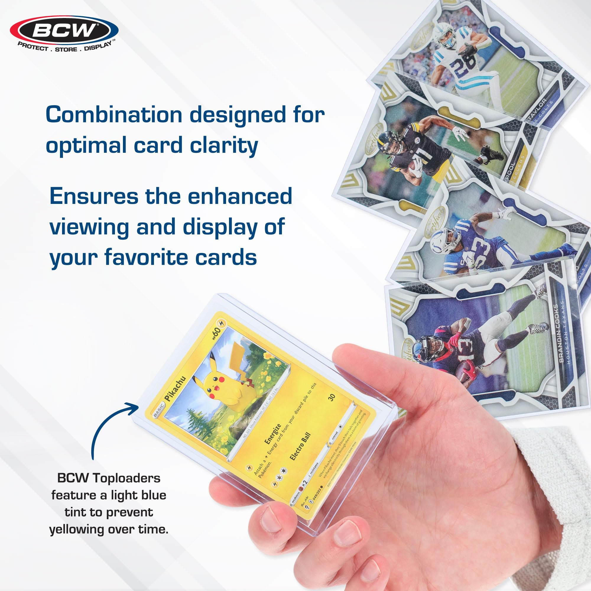 Standard-size cards fit perfectly in BCW inner sleeve and toploader.