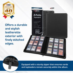 BCW Top Loader Binder side-loading pages enable easy card insertion and removal.