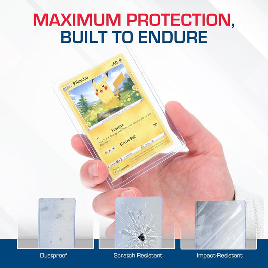 BCW top loader open on short side for easy card insertion and removal