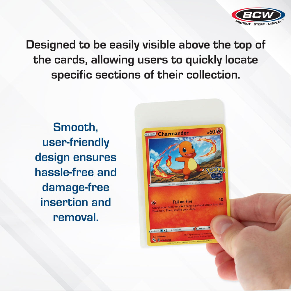BCW dividers provide enhanced visibility for quick card access and sorting