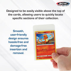 BCW dividers provide enhanced visibility for quick card access and sorting